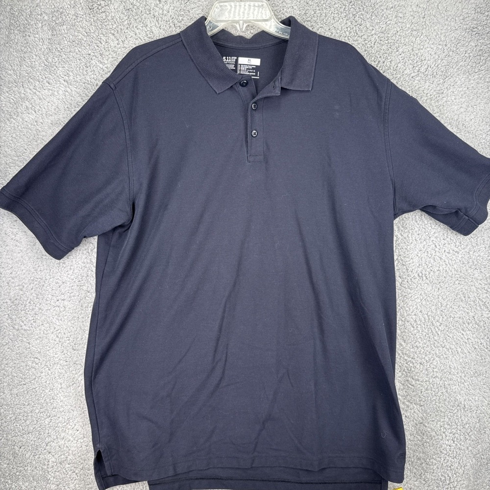 5.11 Tactical Polo Shirt Mens XL Tall XLT Black Utility S/S Cotton Blend
